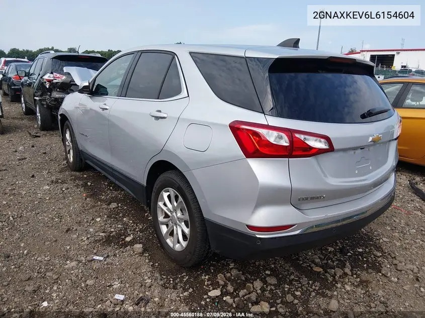 2020 Chevrolet Equinox Fwd Lt 1.5L Turbo VIN: 2GNAXKEV6L6154604 Lot: 45560188