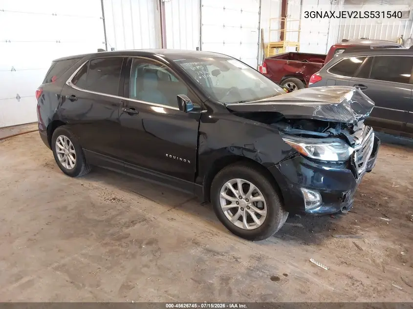 2020 Chevrolet Equinox Fwd 2Fl VIN: 3GNAXJEV2LS531540 Lot: 45626745