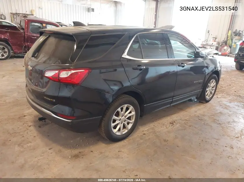 2020 Chevrolet Equinox Fwd 2Fl VIN: 3GNAXJEV2LS531540 Lot: 45626745