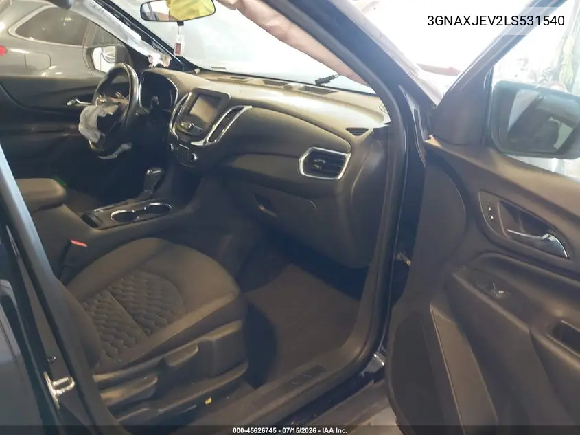 2020 Chevrolet Equinox Fwd 2Fl VIN: 3GNAXJEV2LS531540 Lot: 45626745
