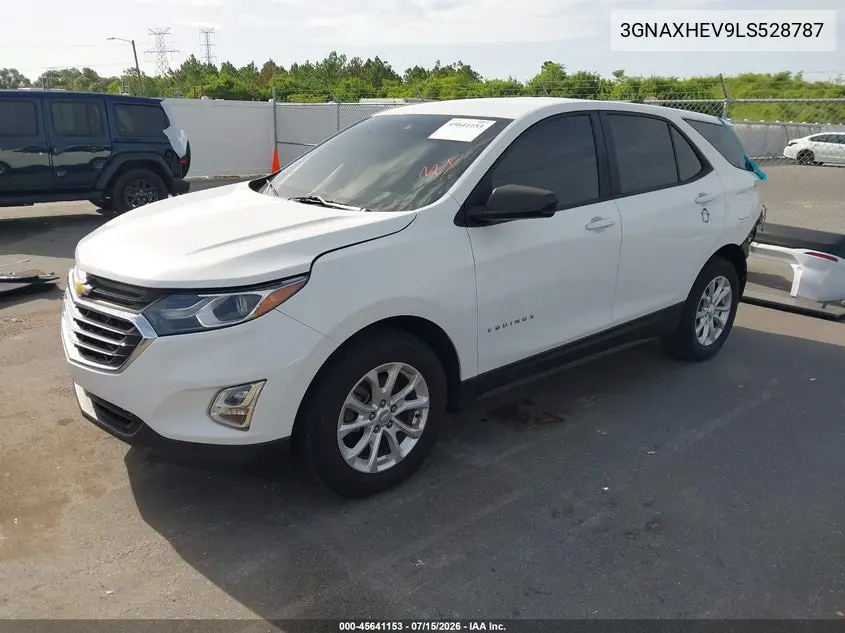 2020 Chevrolet Equinox Fwd Ls VIN: 3GNAXHEV9LS528787 Lot: 45641153