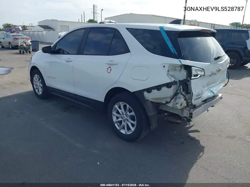 2020 Chevrolet Equinox Fwd Ls VIN: 3GNAXHEV9LS528787 Lot: 45641153