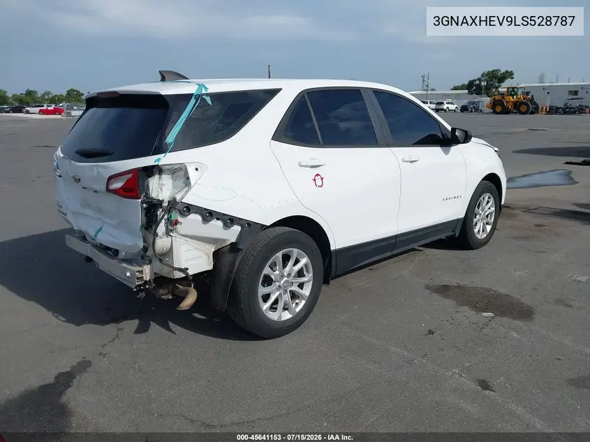 2020 Chevrolet Equinox Fwd Ls VIN: 3GNAXHEV9LS528787 Lot: 45641153