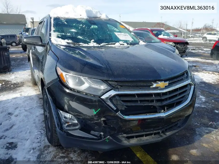 3GNAXKEV8ML363016 2021 Chevrolet Equinox Fwd Lt