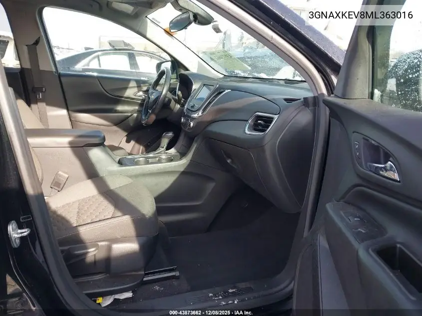 3GNAXKEV8ML363016 2021 Chevrolet Equinox Fwd Lt