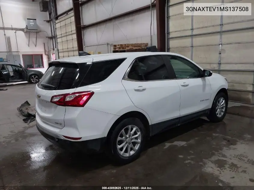 3GNAXTEV1MS137508 2021 Chevrolet Equinox Awd 2Fl