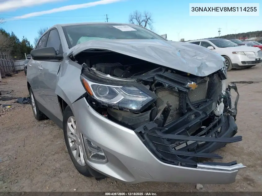 3GNAXHEV8MS114255 2021 Chevrolet Equinox Fwd Ls