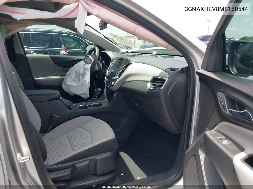 2021 Chevrolet Equinox Fwd Ls VIN: 3GNAXHEV8MS150544 Lot: 45634239