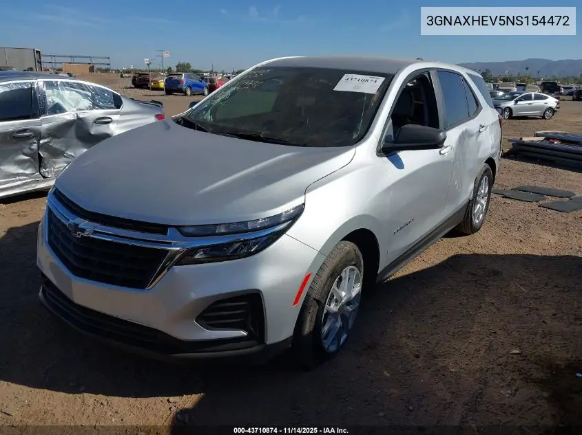 3GNAXHEV5NS154472 2022 Chevrolet Equinox Fwd Ls