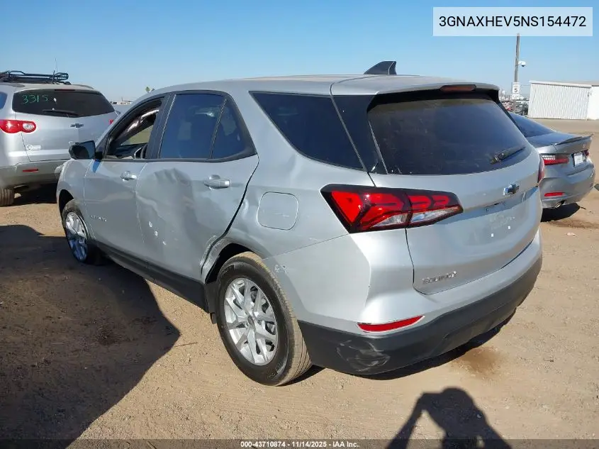 3GNAXHEV5NS154472 2022 Chevrolet Equinox Fwd Ls