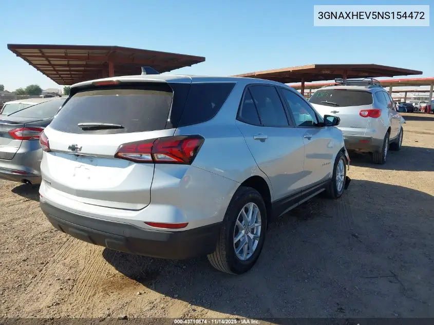 3GNAXHEV5NS154472 2022 Chevrolet Equinox Fwd Ls