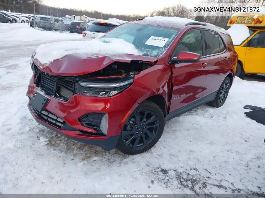 3GNAXWEV4NS121872 2022 Chevrolet Equinox Awd Rs