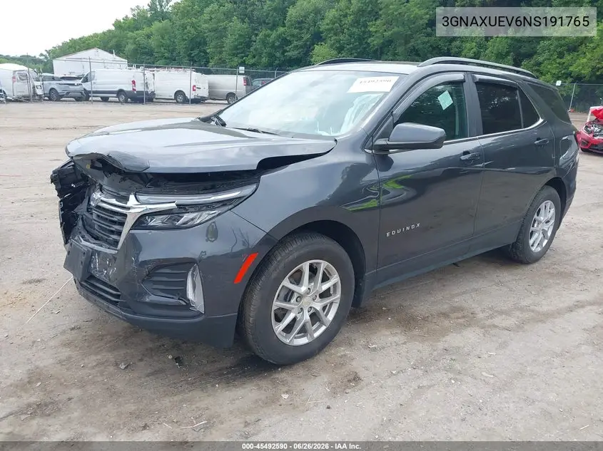 2022 Chevrolet Equinox Awd Lt VIN: 3GNAXUEV6NS191765 Lot: 45492590