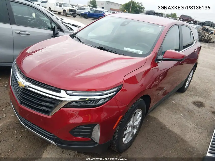 2023 Chevrolet Equinox Fwd Lt VIN: 3GNAXKEG7PS136136 Lot: 45370740