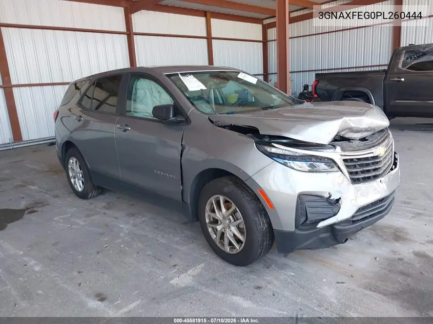 2023 Chevrolet Equinox Fwd 1Fl VIN: 3GNAXFEG0PL260444 Lot: 45581915