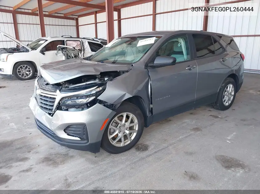 2023 Chevrolet Equinox Fwd 1Fl VIN: 3GNAXFEG0PL260444 Lot: 45581915