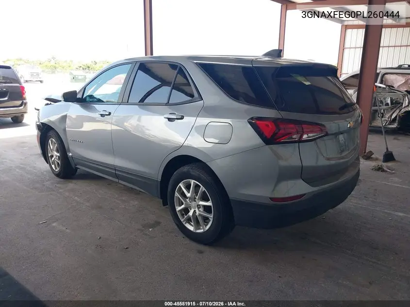 2023 Chevrolet Equinox Fwd 1Fl VIN: 3GNAXFEG0PL260444 Lot: 45581915