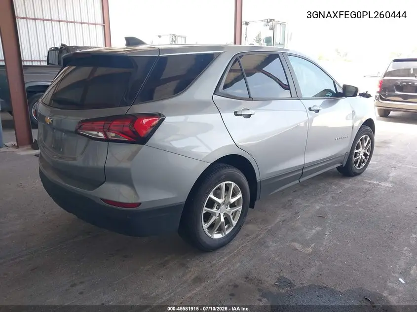 2023 Chevrolet Equinox Fwd 1Fl VIN: 3GNAXFEG0PL260444 Lot: 45581915