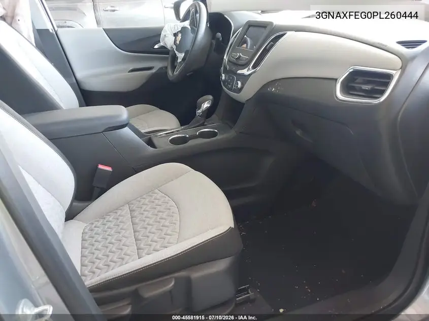 2023 Chevrolet Equinox Fwd 1Fl VIN: 3GNAXFEG0PL260444 Lot: 45581915