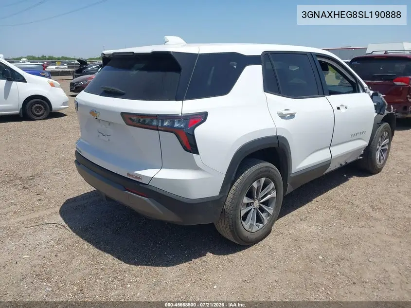 2025 Chevrolet Equinox Fwd Lt VIN: 3GNAXHEG8SL190888 Lot: 45668500