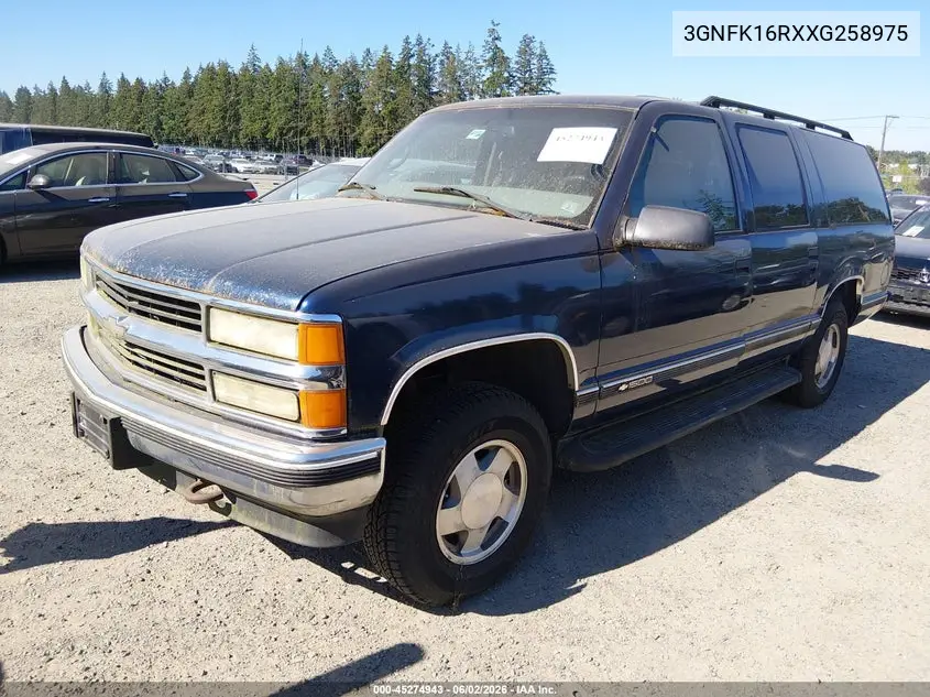 1999 Chevrolet Suburban 1500 Lt VIN: 3GNFK16RXXG258975 Lot: 45274943