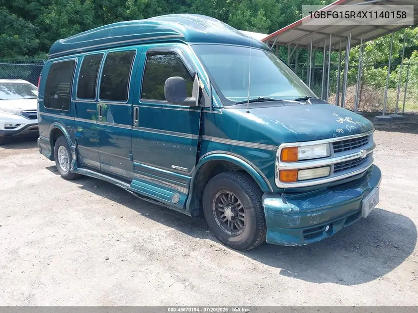 1999 Chevrolet Express Van VIN: 1GBFG15R4X1140158 Lot: 45670194