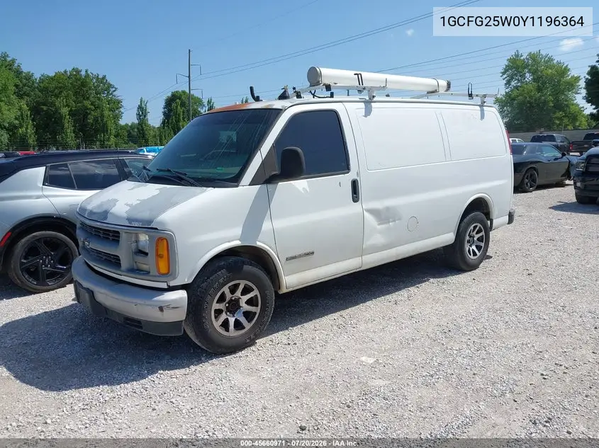 2000 Chevrolet Express VIN: 1GCFG25W0Y1196364 Lot: 45660971
