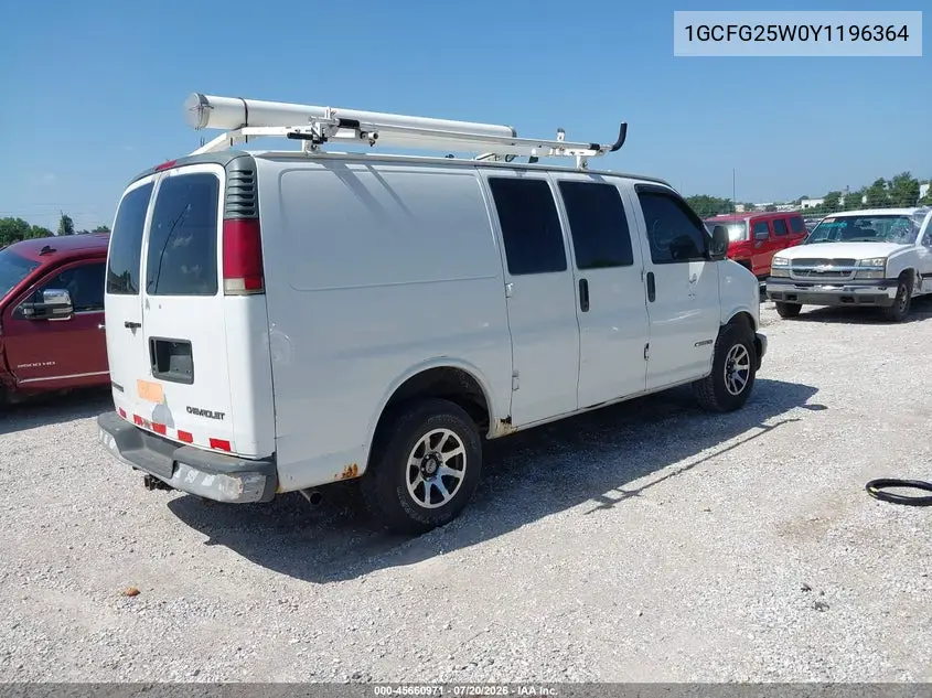 2000 Chevrolet Express VIN: 1GCFG25W0Y1196364 Lot: 45660971