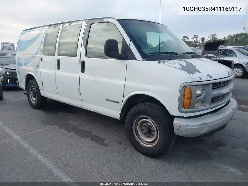 2001 Chevrolet Express VIN: 1GCHG35R411169117 Lot: 45516787