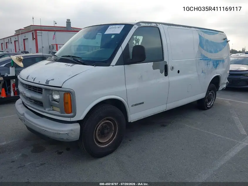 2001 Chevrolet Express VIN: 1GCHG35R411169117 Lot: 45516787
