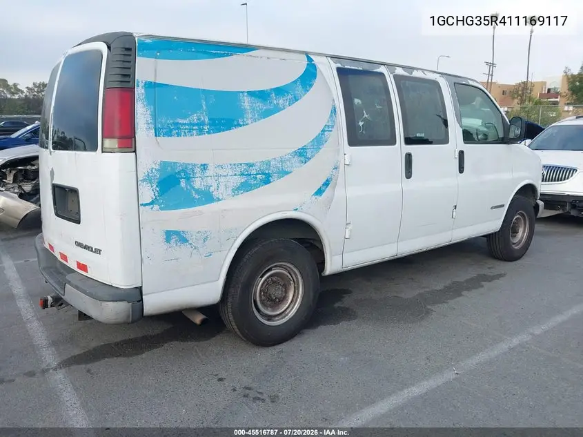 2001 Chevrolet Express VIN: 1GCHG35R411169117 Lot: 45516787