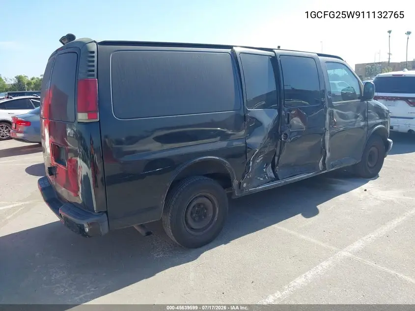 2001 Chevrolet Express VIN: 1GCFG25W911132765 Lot: 45639599