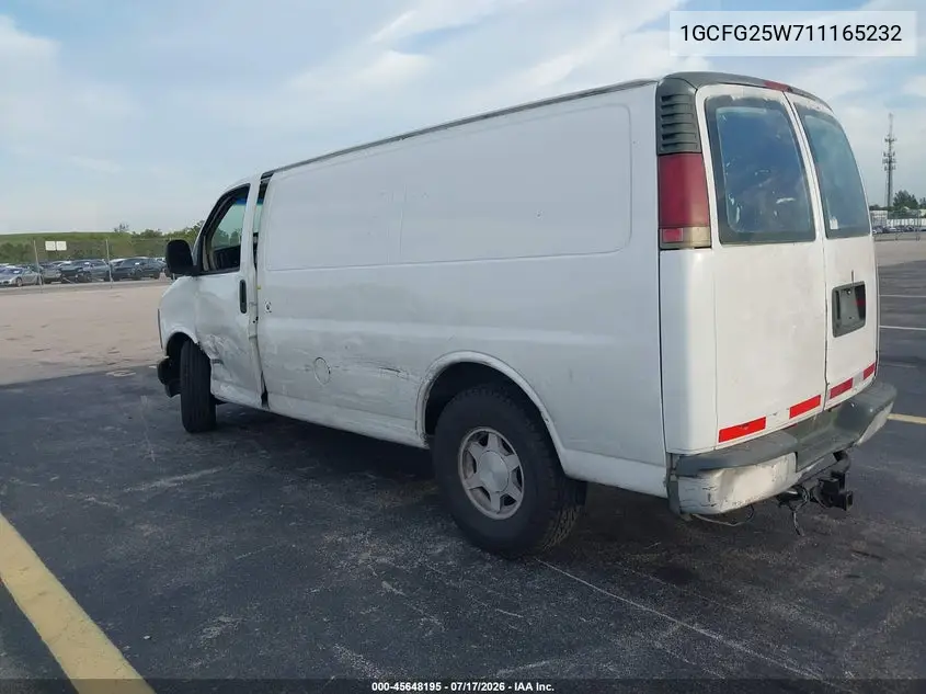 2001 Chevrolet Express VIN: 1GCFG25W711165232 Lot: 45648195