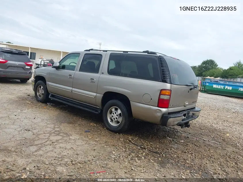 1GNEC16Z22J228935 2002 Chevrolet Suburban 1500 Lt