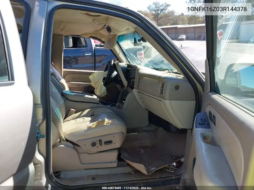 1GNFK16Z03R144378 2003 Chevrolet Suburban 1500 Z71