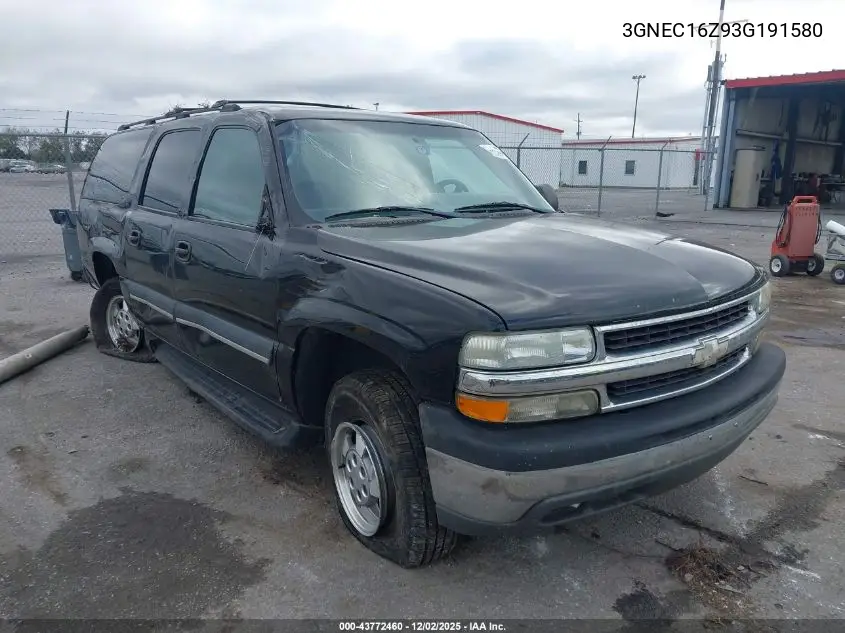 3GNEC16Z93G191580 2003 Chevrolet Suburban 1500 Ls