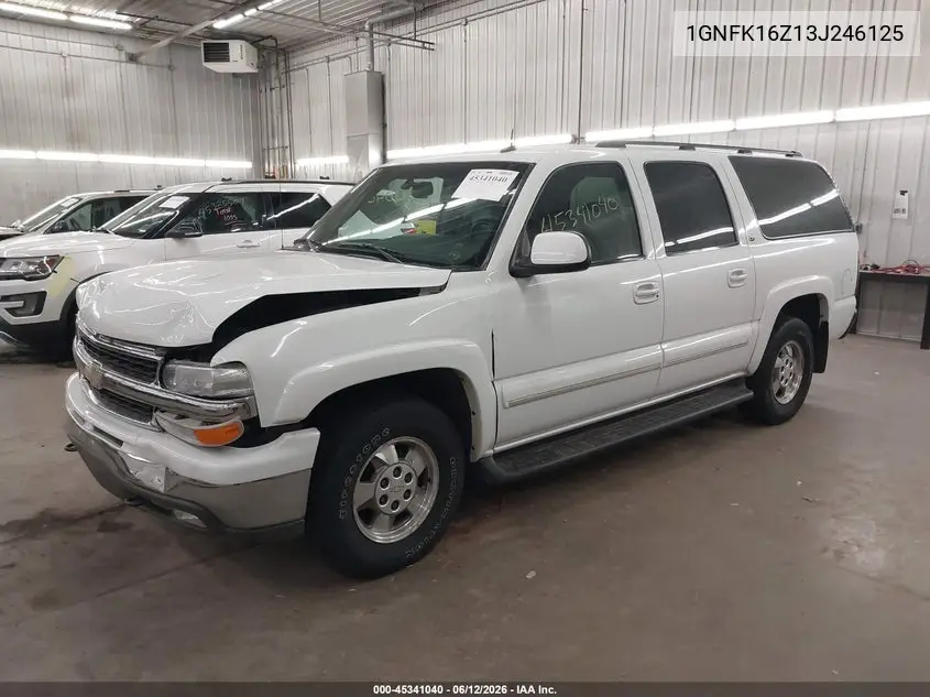 2003 Chevrolet Suburban 1500 Lt VIN: 1GNFK16Z13J246125 Lot: 45341040