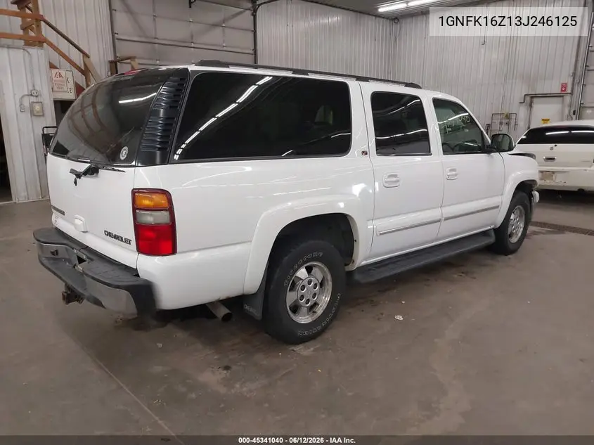 2003 Chevrolet Suburban 1500 Lt VIN: 1GNFK16Z13J246125 Lot: 45341040
