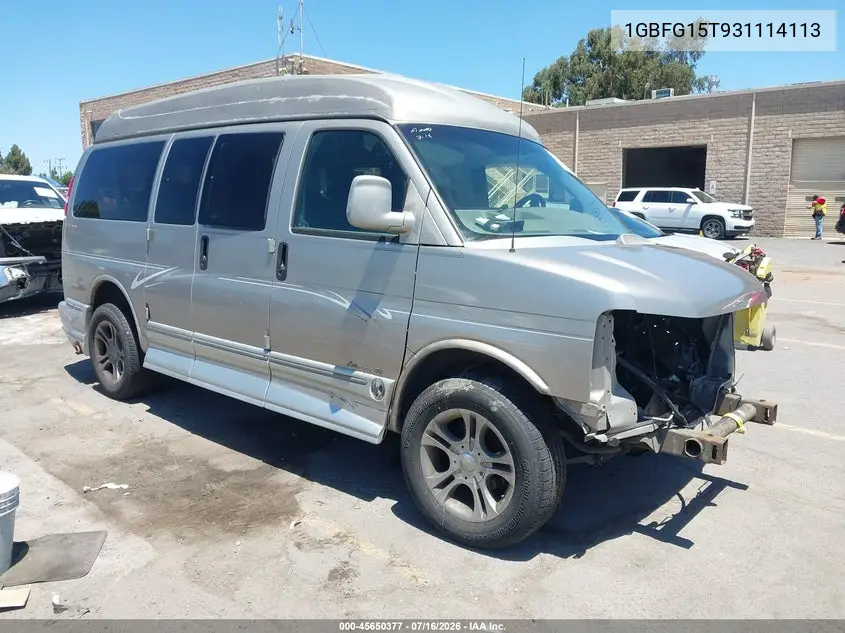 2003 Chevrolet Express Upfitter VIN: 1GBFG15T931114113 Lot: 45650377