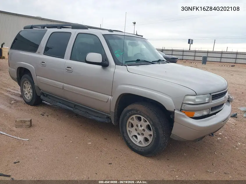 2004 Chevrolet Suburban 1500 Z71 VIN: 3GNFK16Z84G202108 Lot: 45418098