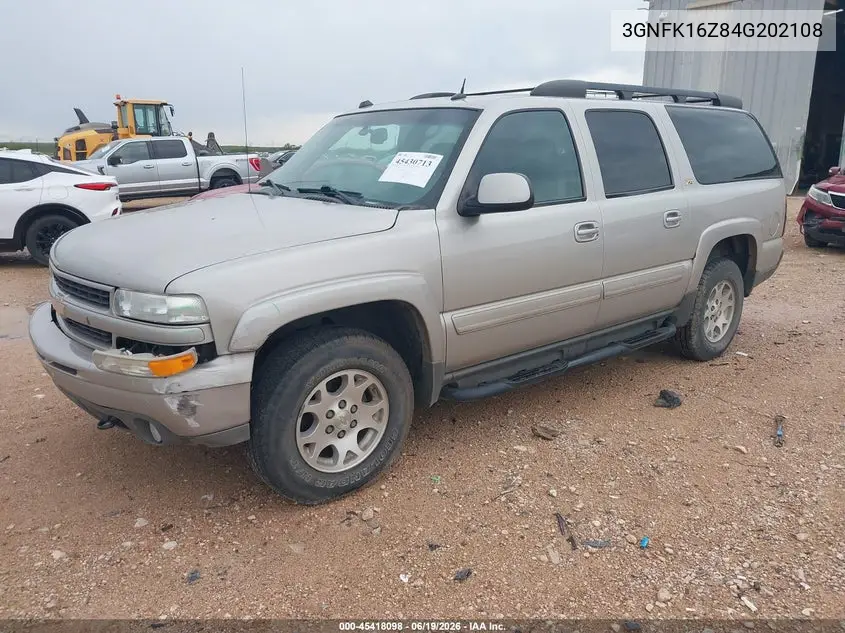 2004 Chevrolet Suburban 1500 Z71 VIN: 3GNFK16Z84G202108 Lot: 45418098
