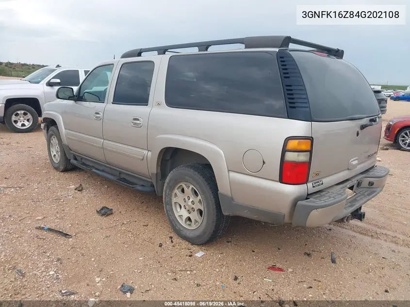 2004 Chevrolet Suburban 1500 Z71 VIN: 3GNFK16Z84G202108 Lot: 45418098