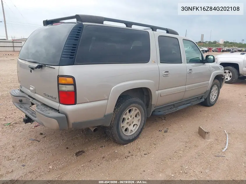 2004 Chevrolet Suburban 1500 Z71 VIN: 3GNFK16Z84G202108 Lot: 45418098