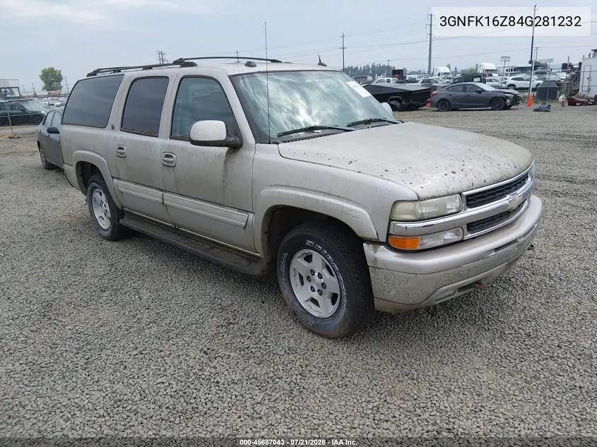 2004 Chevrolet Suburban 1500 Lt VIN: 3GNFK16Z84G281232 Lot: 45687043
