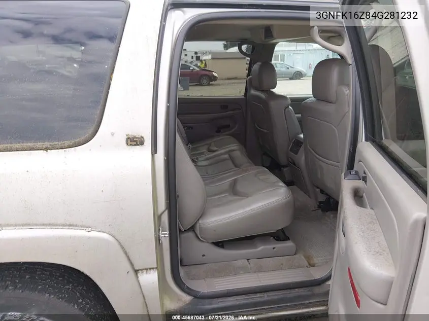 2004 Chevrolet Suburban 1500 Lt VIN: 3GNFK16Z84G281232 Lot: 45687043