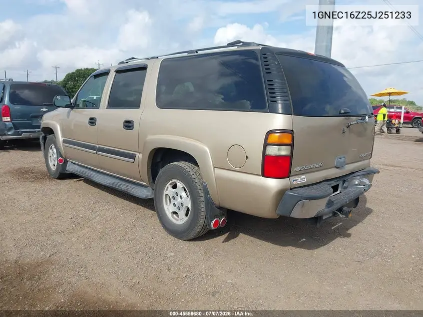 2005 Chevrolet Suburban 1500 Ls VIN: 1GNEC16Z25J251233 Lot: 45558680
