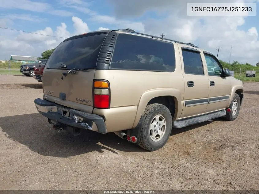 2005 Chevrolet Suburban 1500 Ls VIN: 1GNEC16Z25J251233 Lot: 45558680