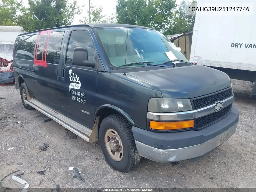 2005 Chevrolet Express Passenger VIN: 1GAHG39U251247746 Lot: 45565389