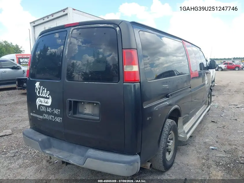 2005 Chevrolet Express Passenger VIN: 1GAHG39U251247746 Lot: 45565389