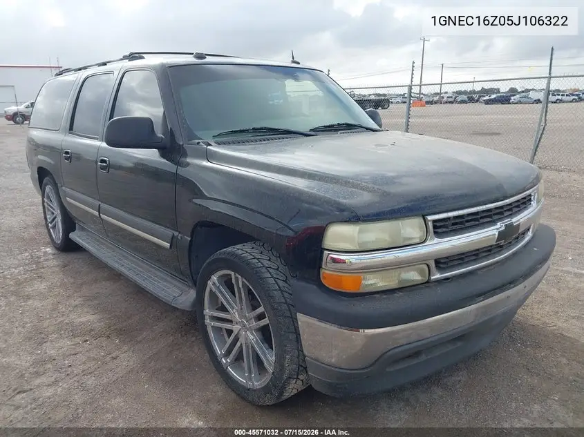 2005 Chevrolet Suburban 1500 Lt VIN: 1GNEC16Z05J106322 Lot: 45571032